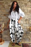 Carnaby Shelby Barrel Pant Black & White